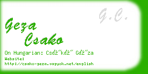 geza csako business card